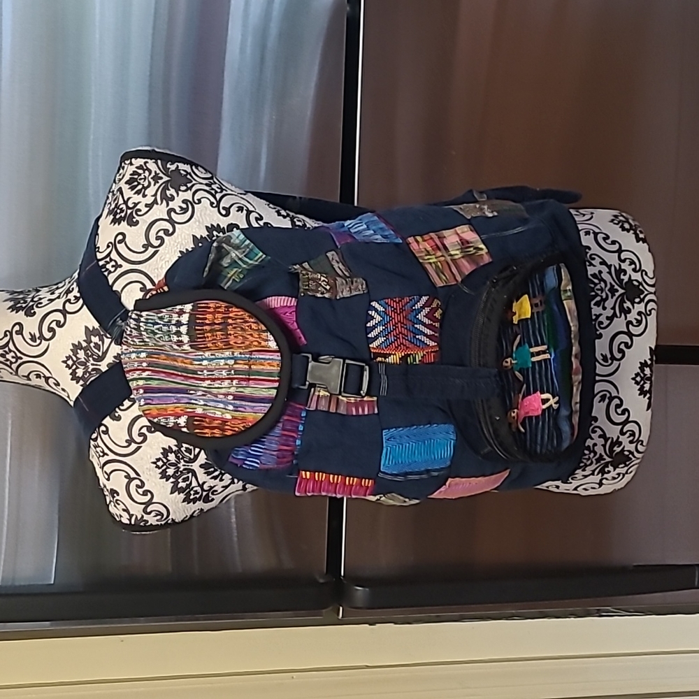 Denim Unity Patchwork Sling Backpack - image 1